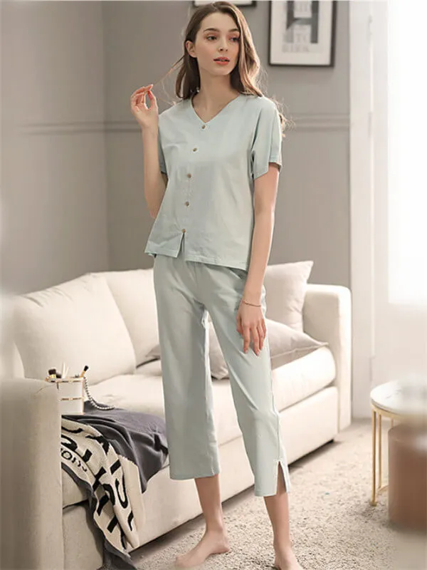 Leisure Plain Oversized Pajamas
