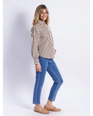 Leoni Ralph Shirt - Chocolate Stripe