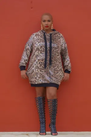 Leopard Sequin Hoodie (Dress or Top)