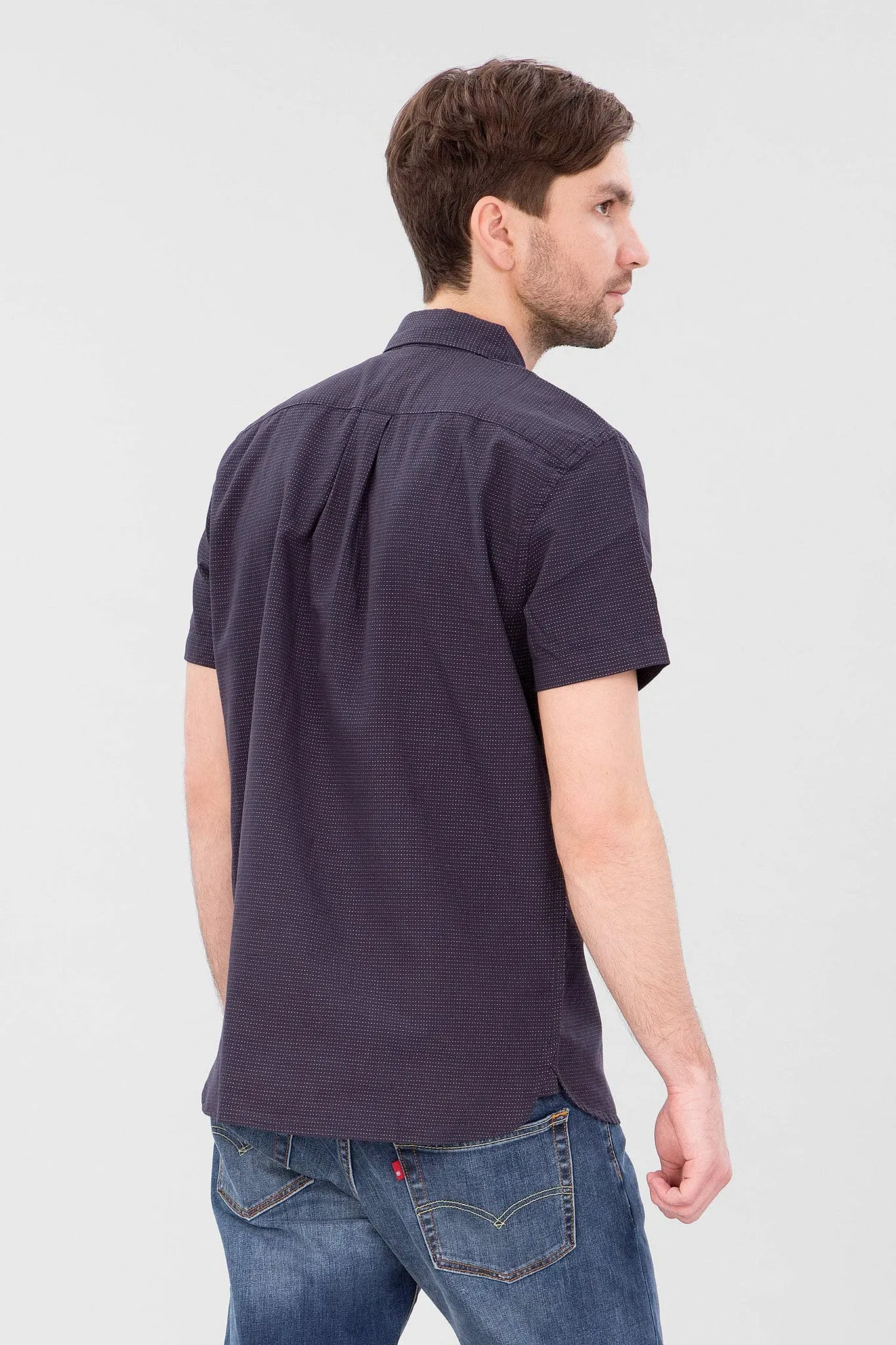 Levi's Mens Sunset Dark Indigo One Pocket S/S Casual Shirt Size Medium