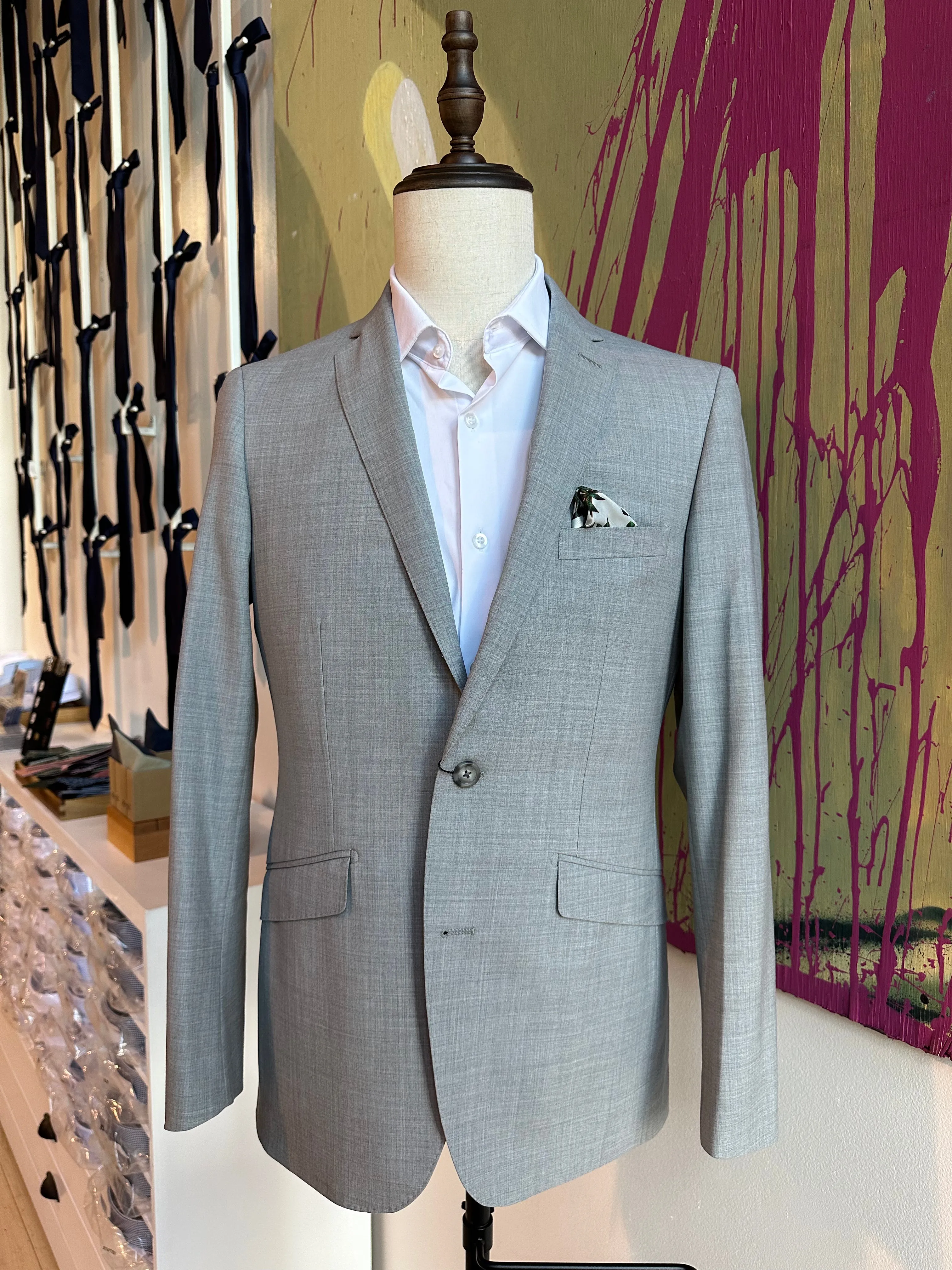 Light Gray Stretch Premium Suit