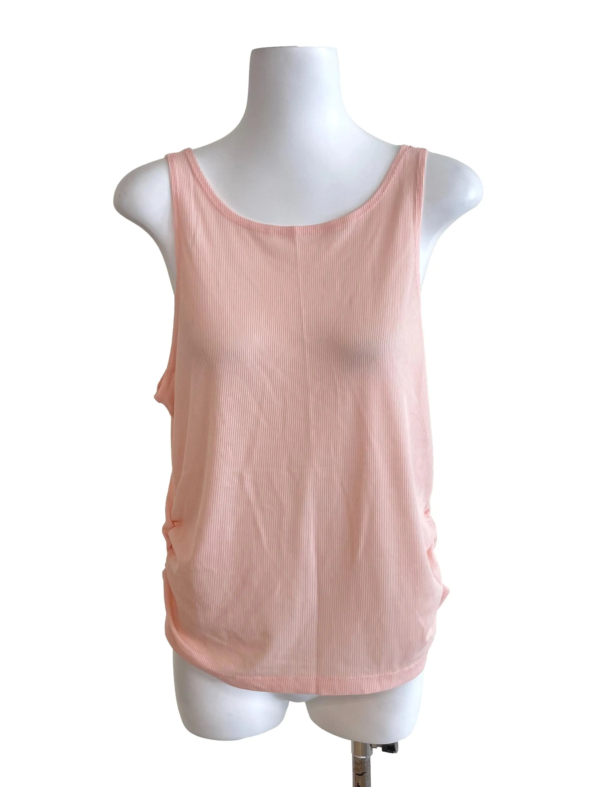 Light Pink Ruched Tank Top