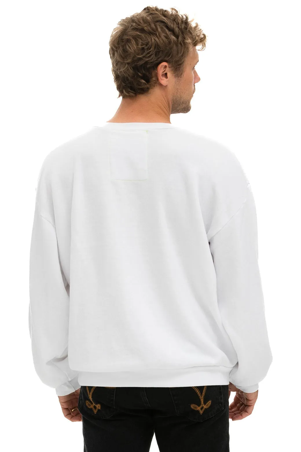 LOGO RELAXED CREW SWEATSHIRT - WHITE