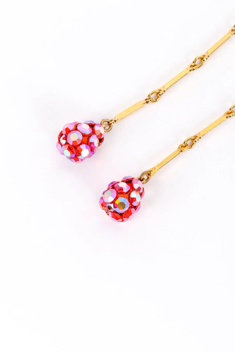 Long Crystal Teardrop Earrings