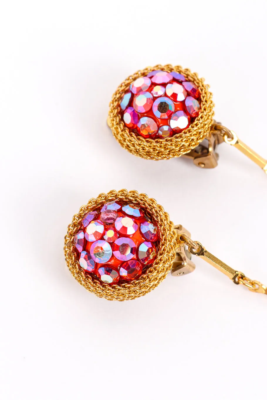 Long Crystal Teardrop Earrings
