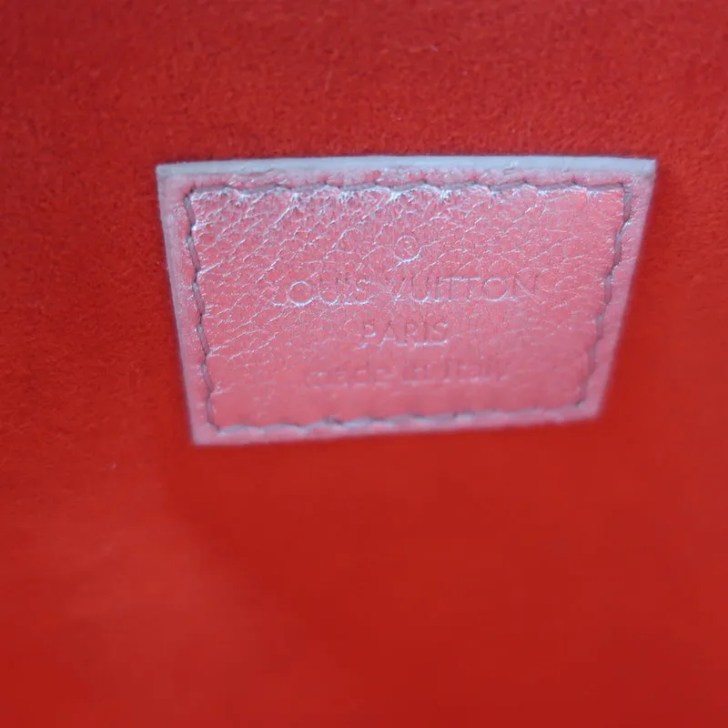 Louis Vuitton Coussin PM Shoulder Bag Silver Monogram Embossed Leather Crossbody
