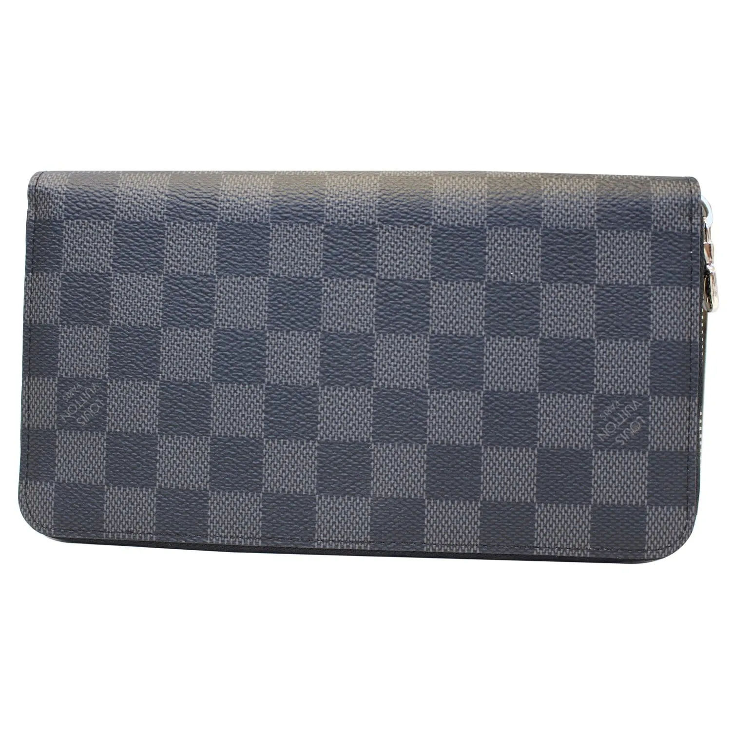 LOUIS VUITTON Zippy Organizer Damier Graphite Wallet Black