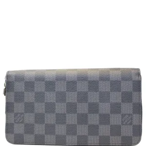 LOUIS VUITTON Zippy Organizer Damier Graphite Wallet Black