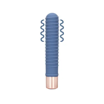 Loveline Ribbed Mini Vibromasseur Blue Horizon 14 cm