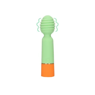 Loveline Ribbed Mini Vibromasseur Spring Sage 12 cm