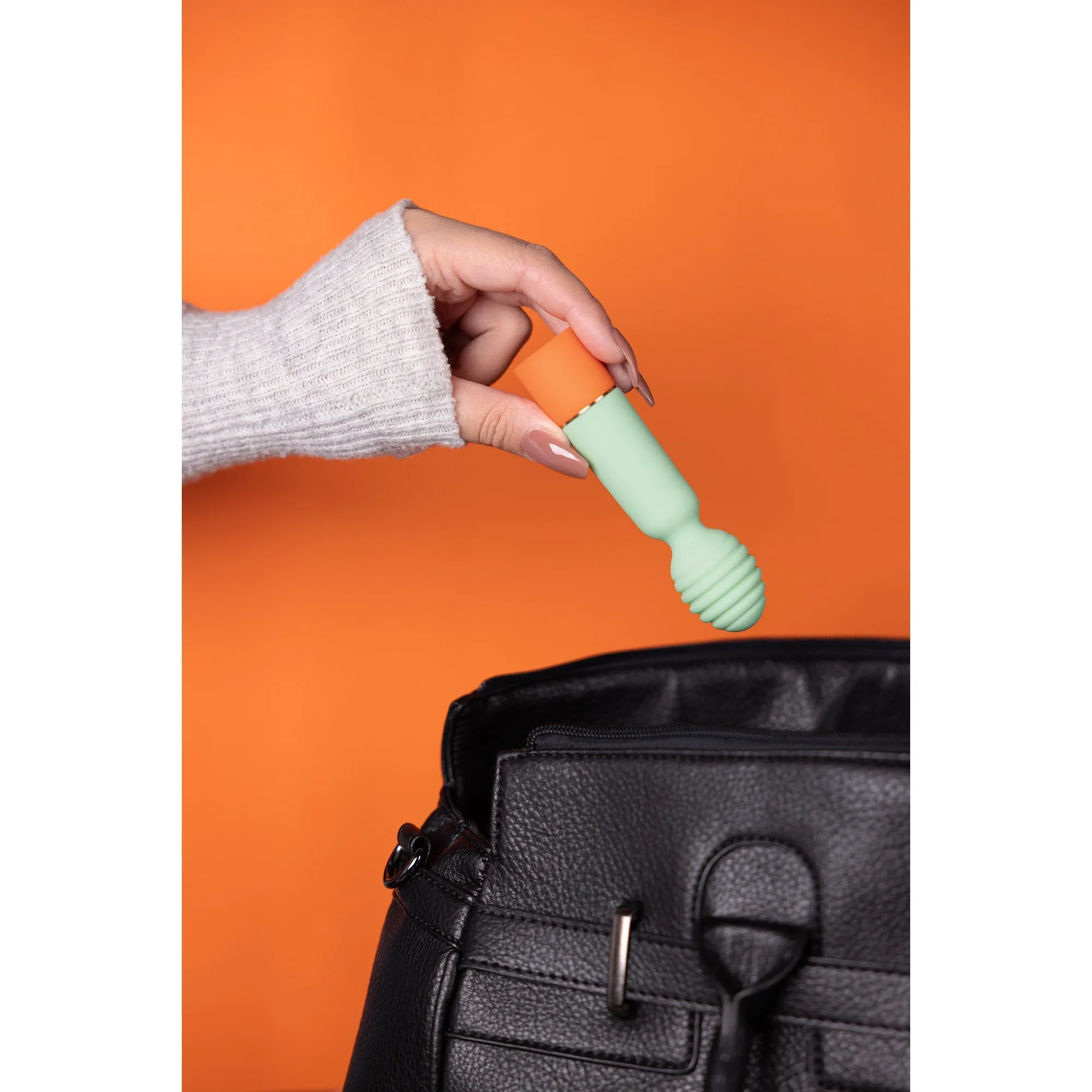 Loveline Ribbed Mini Vibromasseur Spring Sage 12 cm