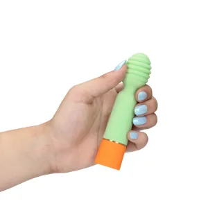 Loveline Ribbed Mini Vibromasseur Spring Sage 12 cm