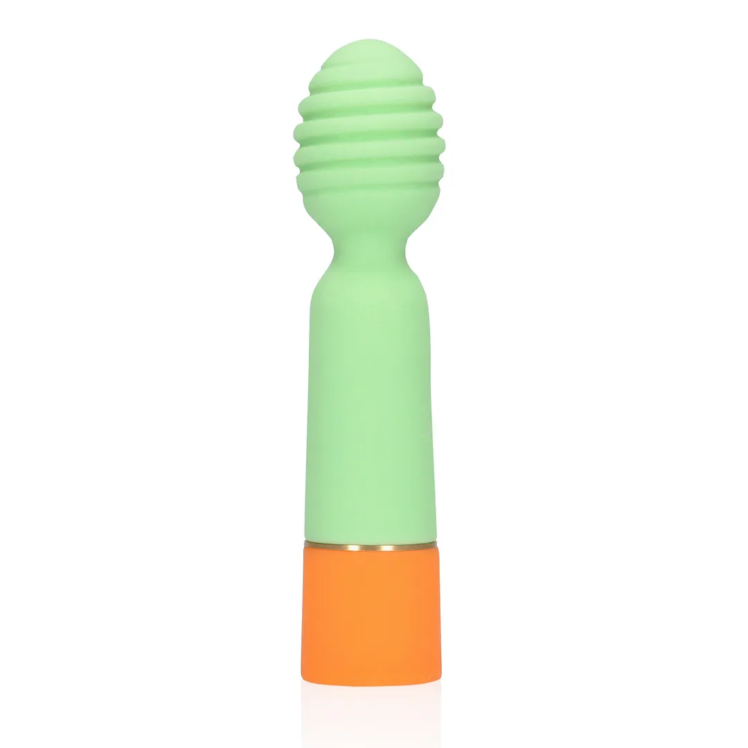 Loveline Ribbed Mini Vibromasseur Spring Sage 12 cm