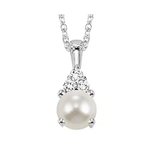 <p>10KT White Gold & Diamond Classic Book 10K Birthstone Ensembles Neckwear Pendant - 1/10 ctw</p>