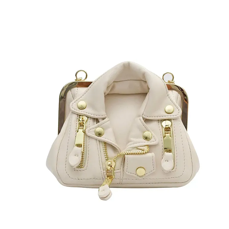 Luxury Women's Bag Leather Rivet Clip Crossbody Bag and Purses Fashion Clothes Shape Lady Shoulder Bags Designer Handbag