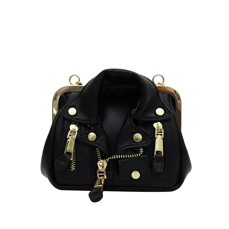 Luxury Women's Bag Leather Rivet Clip Crossbody Bag and Purses Fashion Clothes Shape Lady Shoulder Bags Designer Handbag