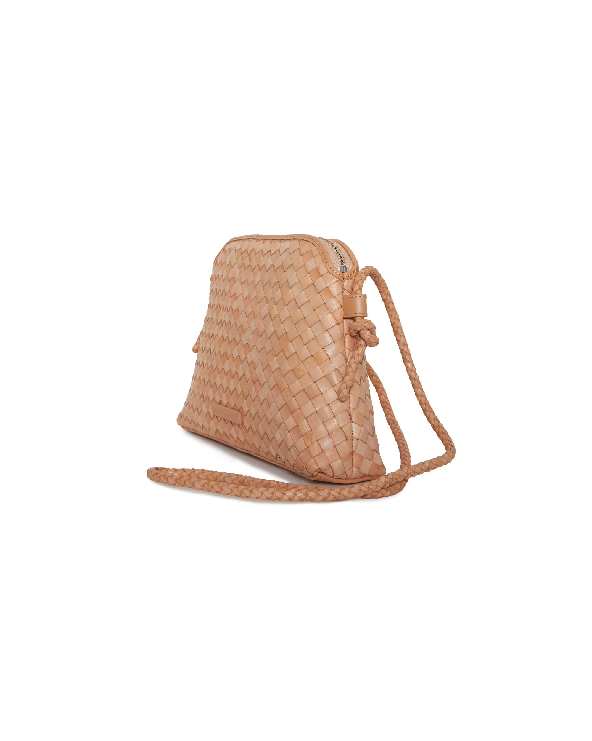 Mallory Woven Cross Body in Desert Sand
