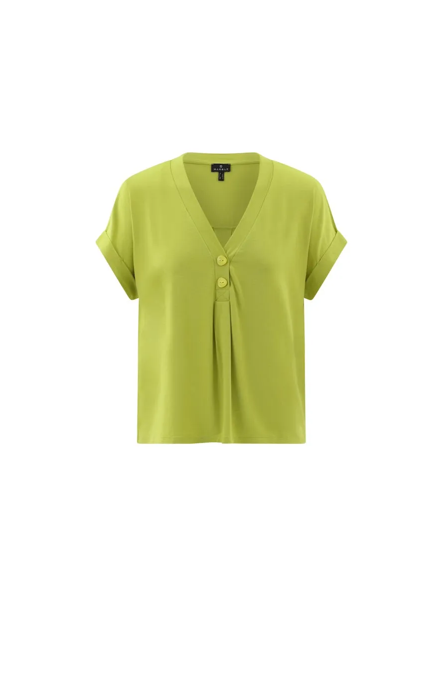 Marble Womens Plain Top - Lime