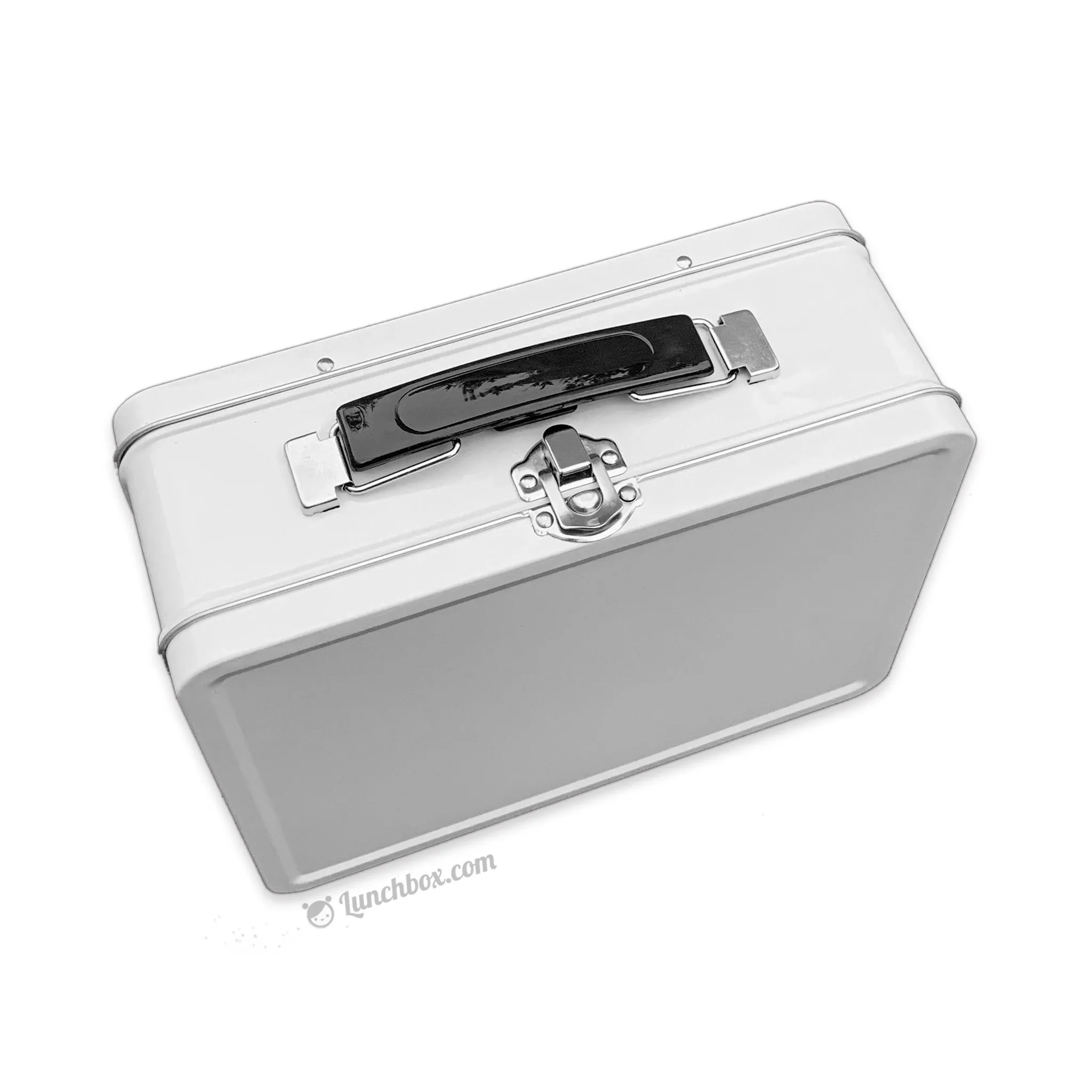 Medium Plain Metal Lunch Box - White