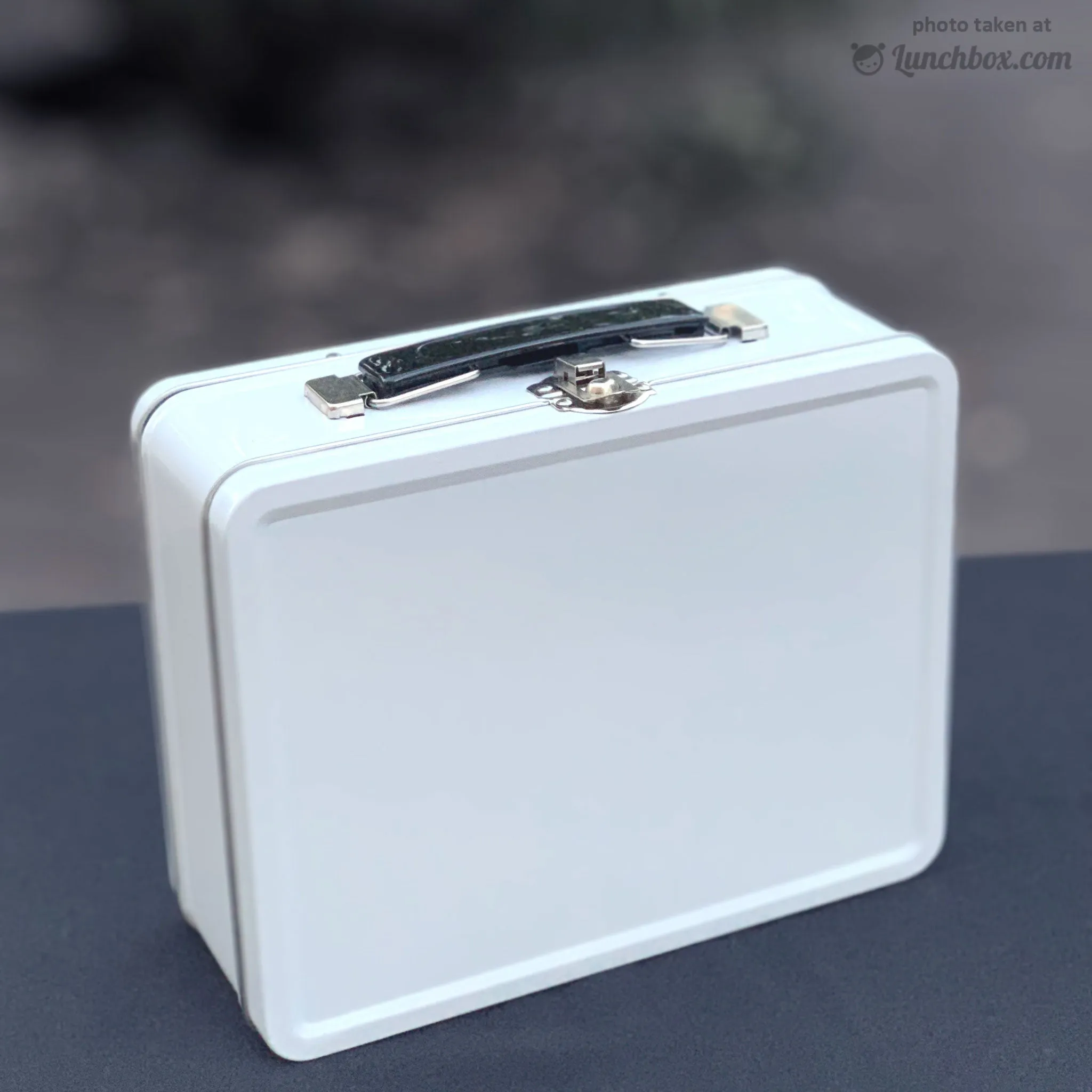 Medium Plain Metal Lunch Box - White