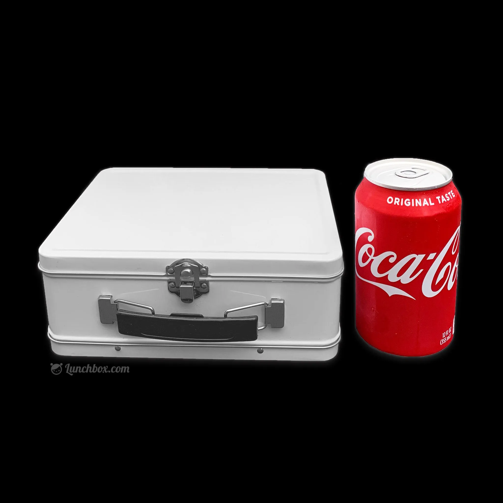 Medium Plain Metal Lunch Box - White