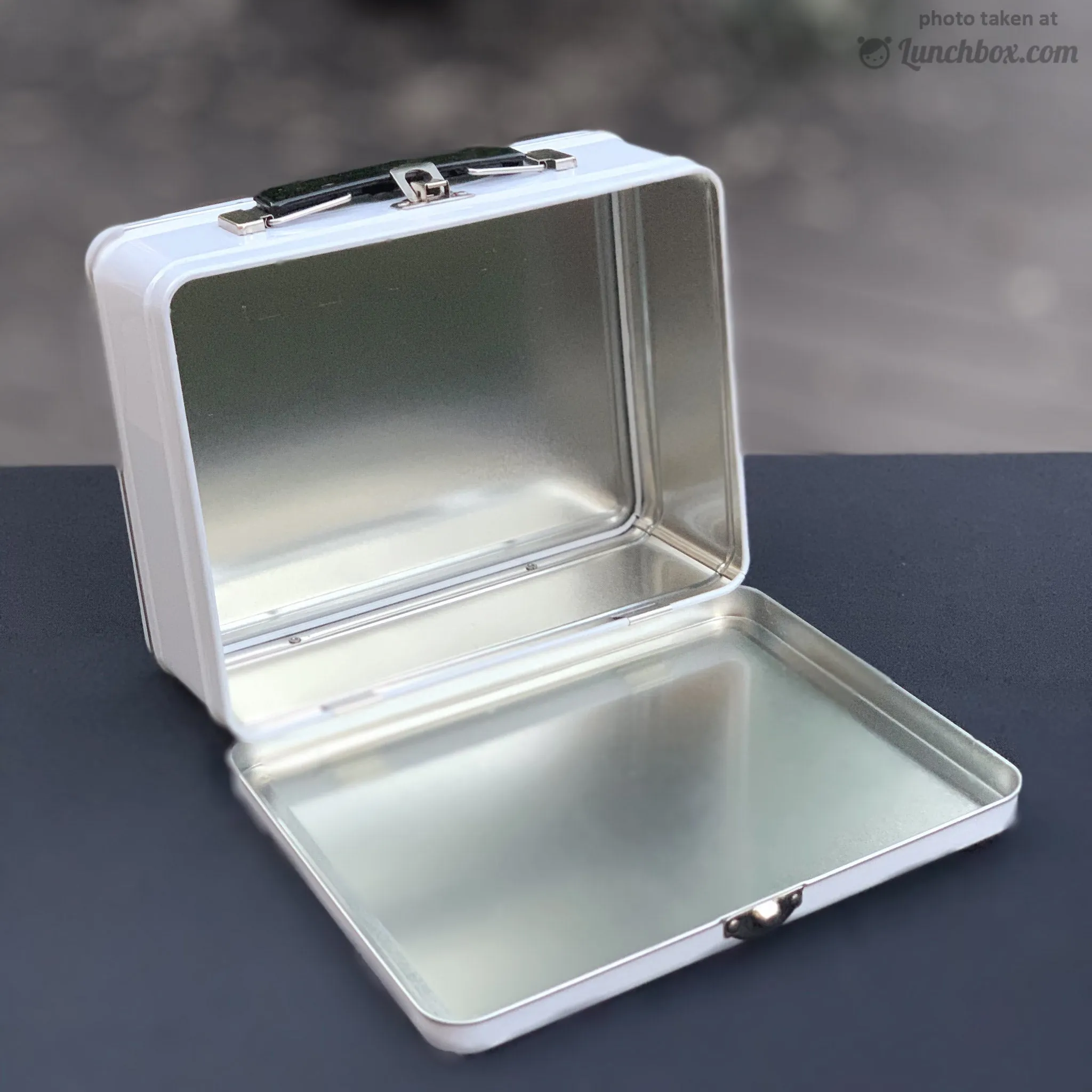 Medium Plain Metal Lunch Box - White