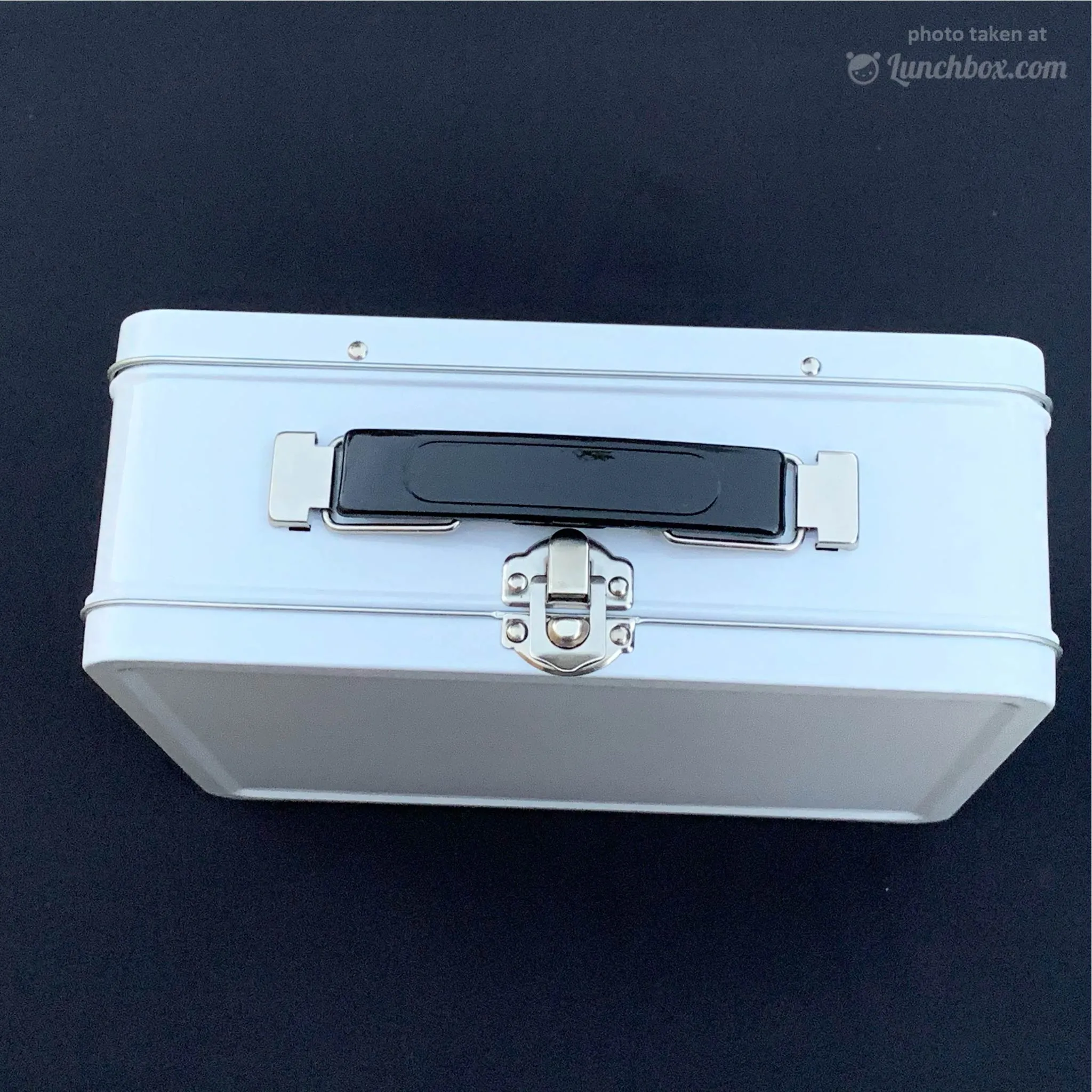 Medium Plain Metal Lunch Box - White
