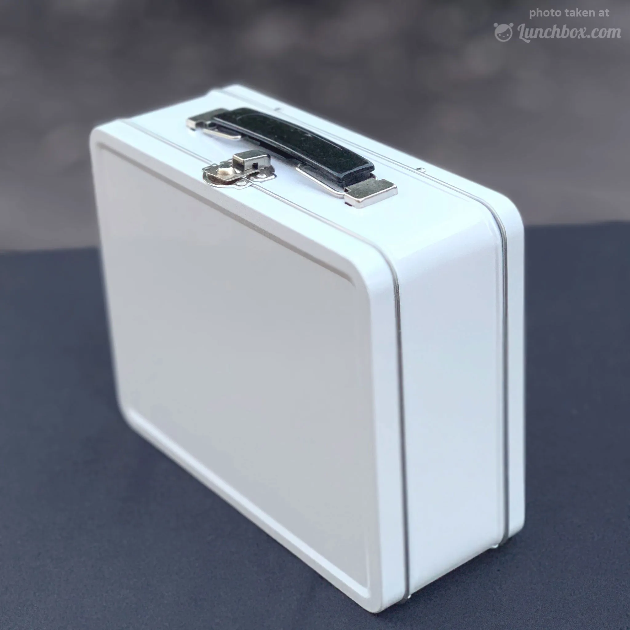 Medium Plain Metal Lunch Box - White
