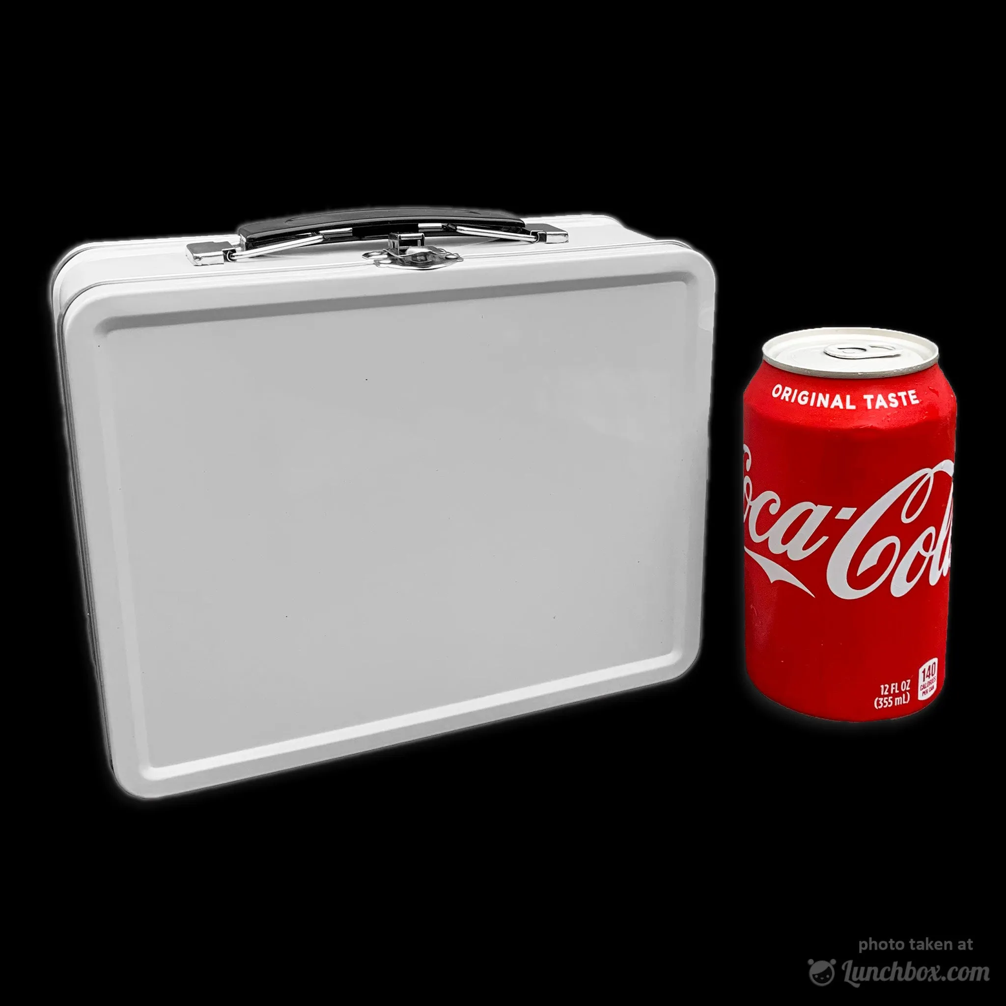 Medium Plain Metal Lunch Box - White
