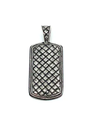 Men’s Sterling Silver Woven Pendant