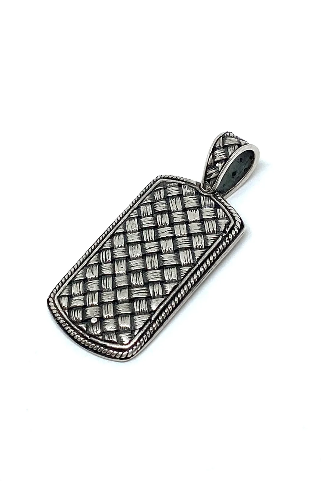 Men’s Sterling Silver Woven Pendant