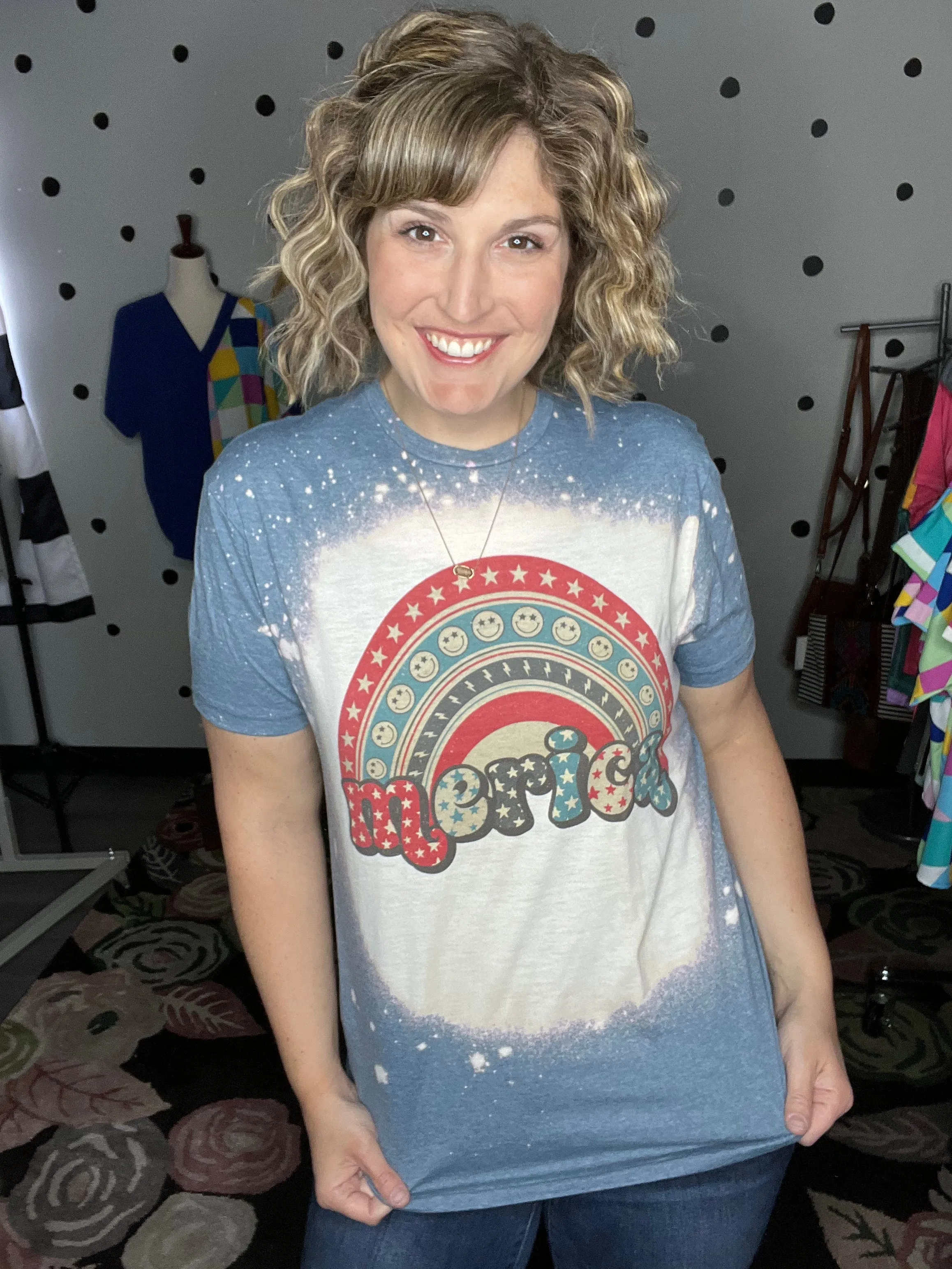 Merica Rainbow Smiley