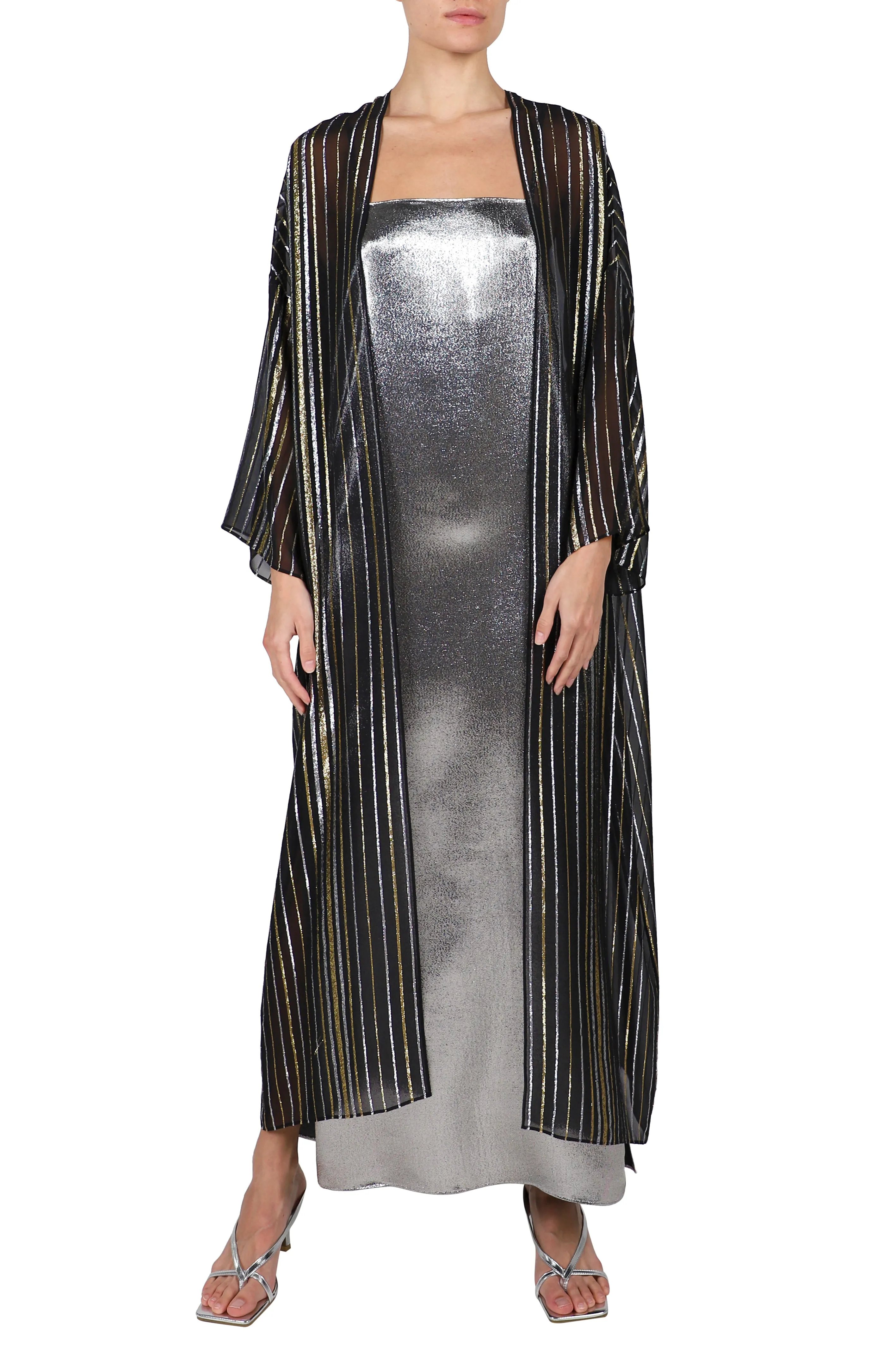 Metallic Stripe Cover Up