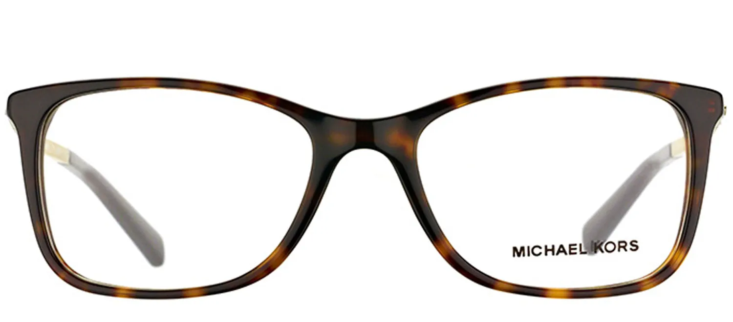 Michael Kors Antibes MK 4016 3006 Square Plastic Tortoise/ Havana Eyeglasses with Demo Lens