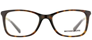Michael Kors Antibes MK 4016 3006 Square Plastic Tortoise/ Havana Eyeglasses with Demo Lens