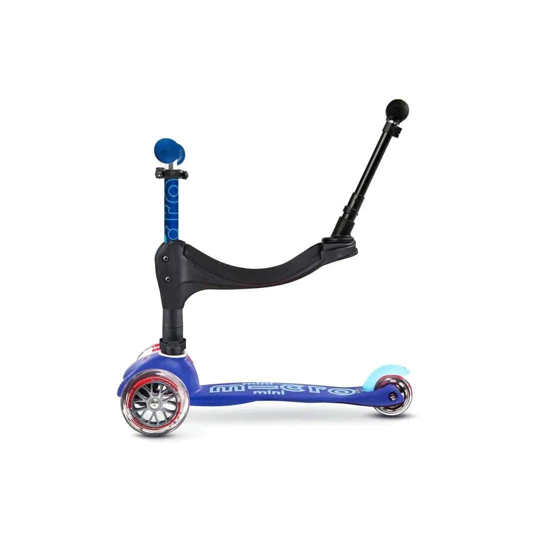 Micro Scooter 3in1 Deluxe Plus Scooter (with Push Handle) - Blue