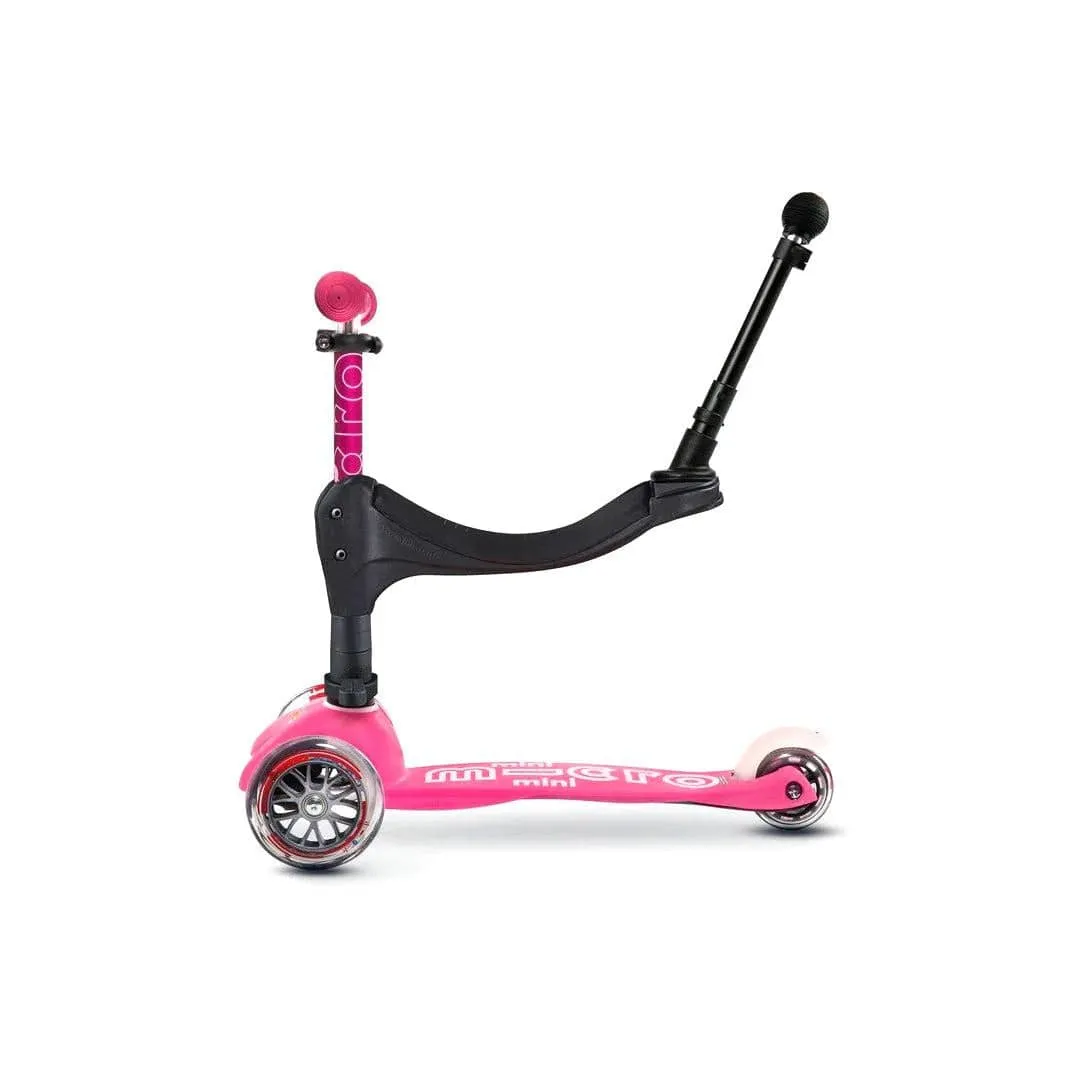 Micro Scooter 3in1 Deluxe Plus Scooter (with Push Handle) - Pink