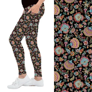 Midnight Flora Deluxe Pocket Leggings