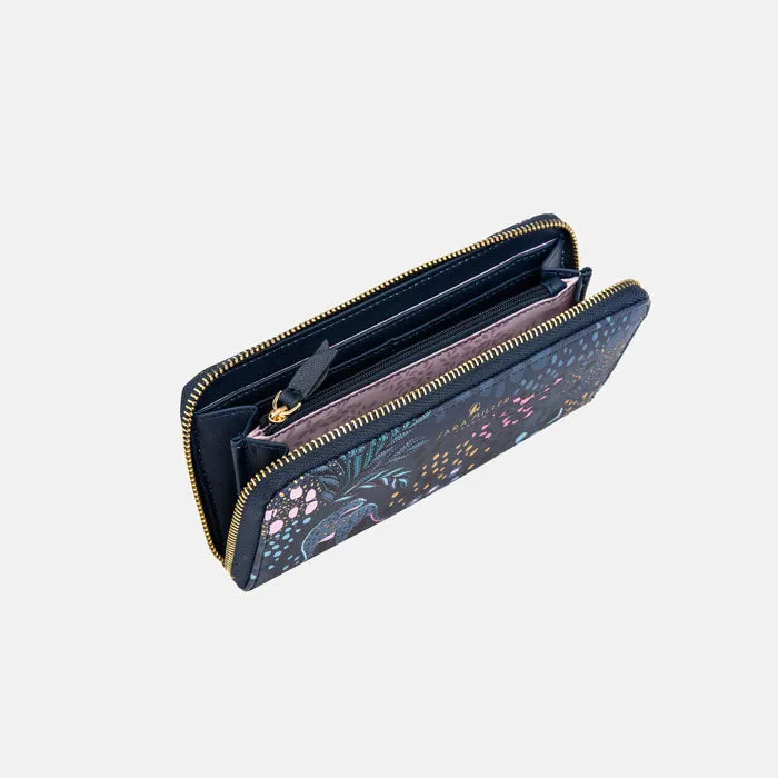 Midnight Leopard Large Zip Purse