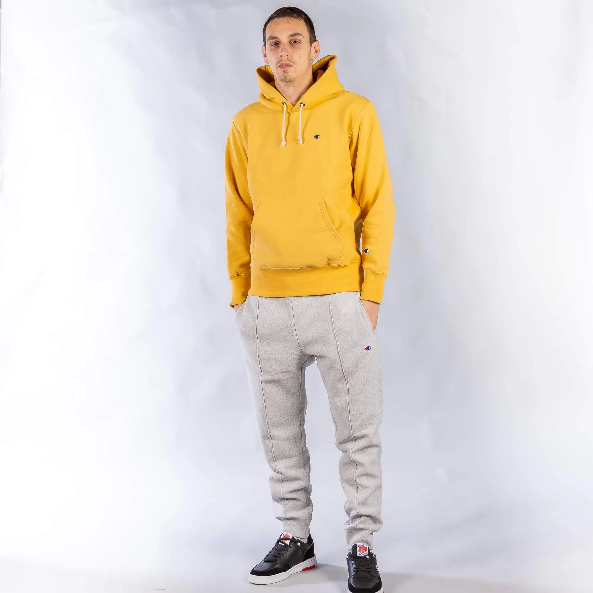Mikina s kapucňou Champion Premium RWSS 1952 Hooded Sweatshirt žltá
