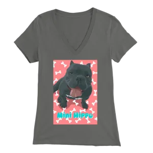 Mini Hippo T-Shirt Women's V-Neck