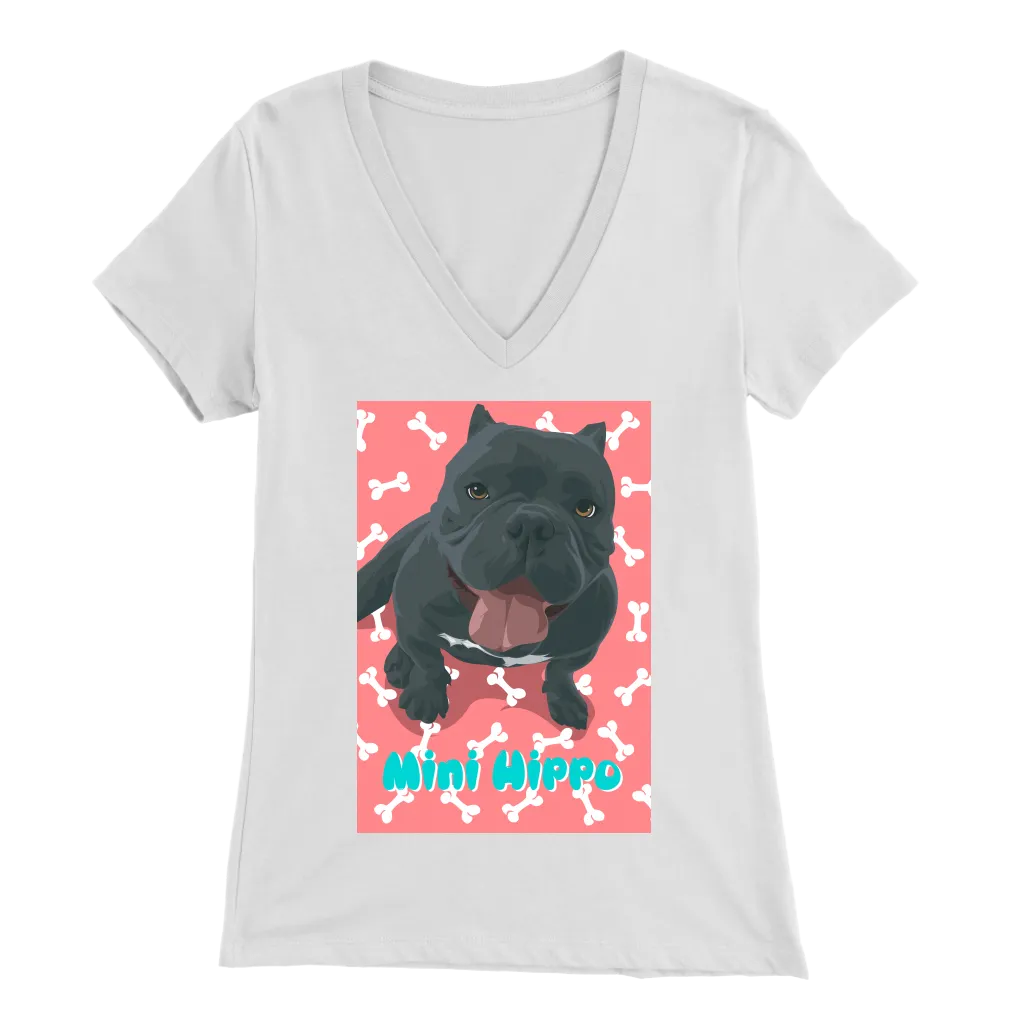 Mini Hippo T-Shirt Women's V-Neck