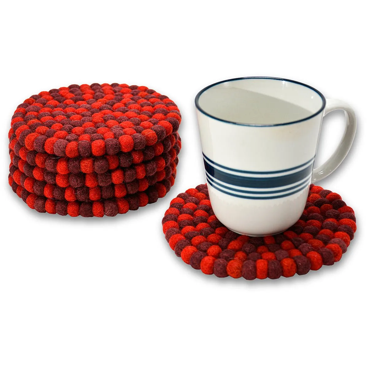 Mini Round Ball Mat- Red