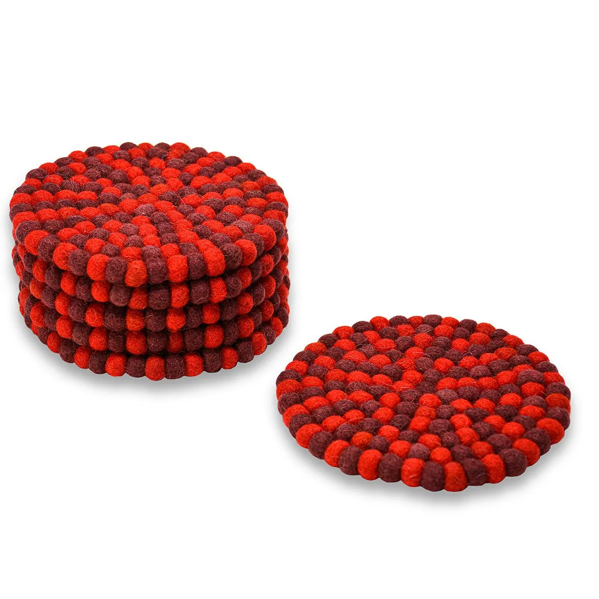 Mini Round Ball Mat- Red
