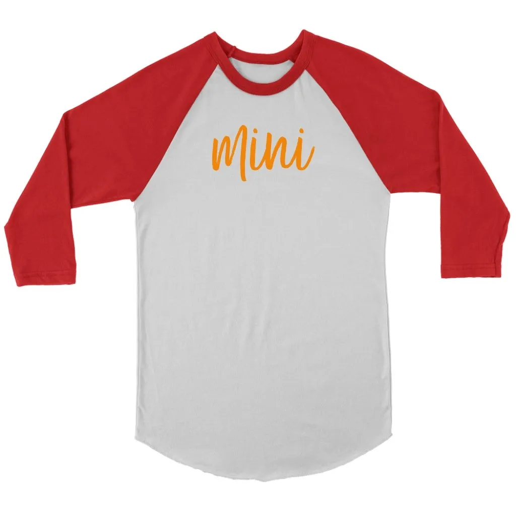 Mini  Unisex 3/4 Raglan
