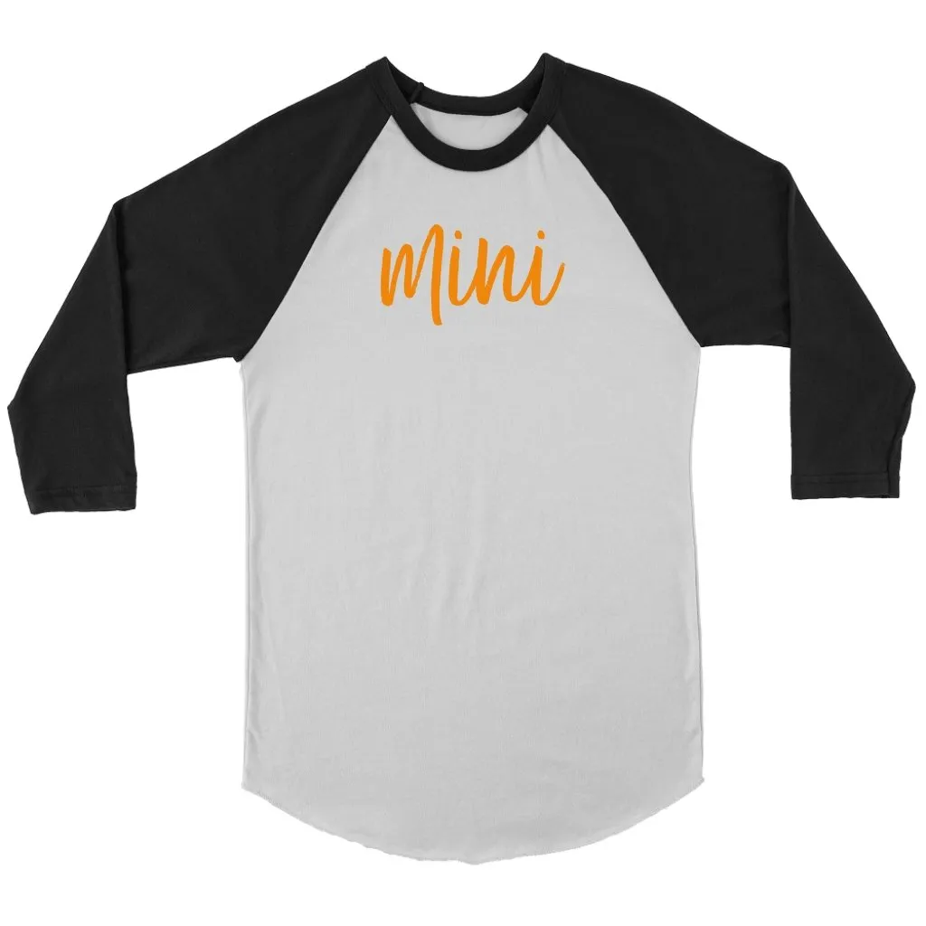 Mini  Unisex 3/4 Raglan