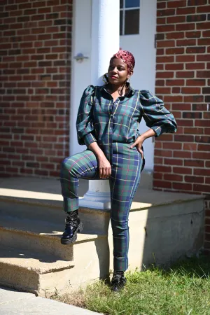 Miseducation Green Plaid Pants