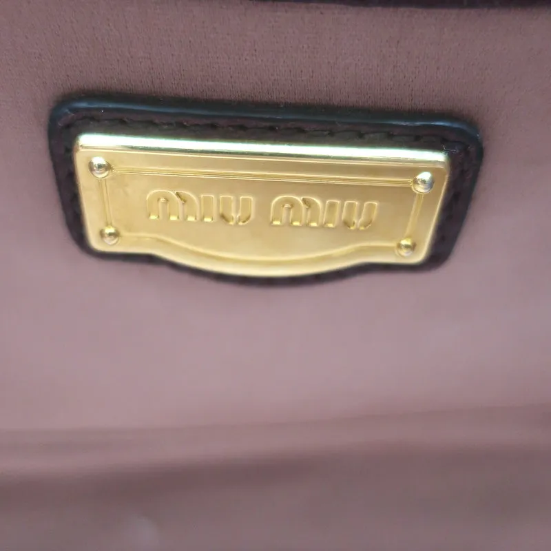 Miu Miu Colorblock Boston Bag Red & Burgundy Leather Medium Crossbody