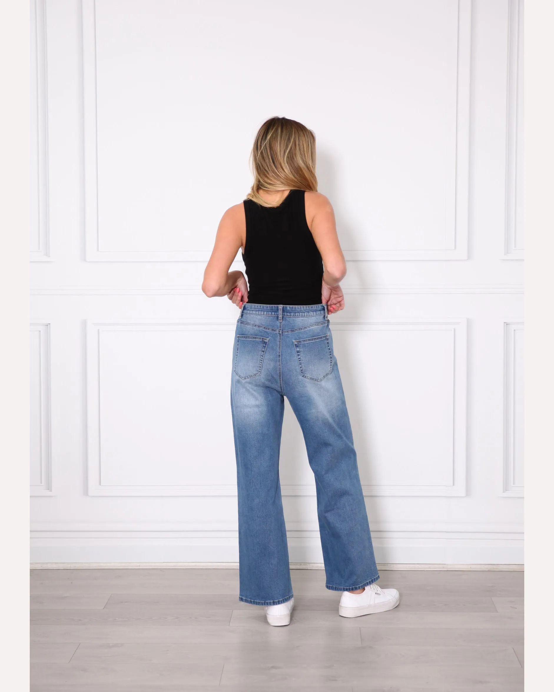 Monaco Jeans Demi Wide Leg Jean - Blue Wash
