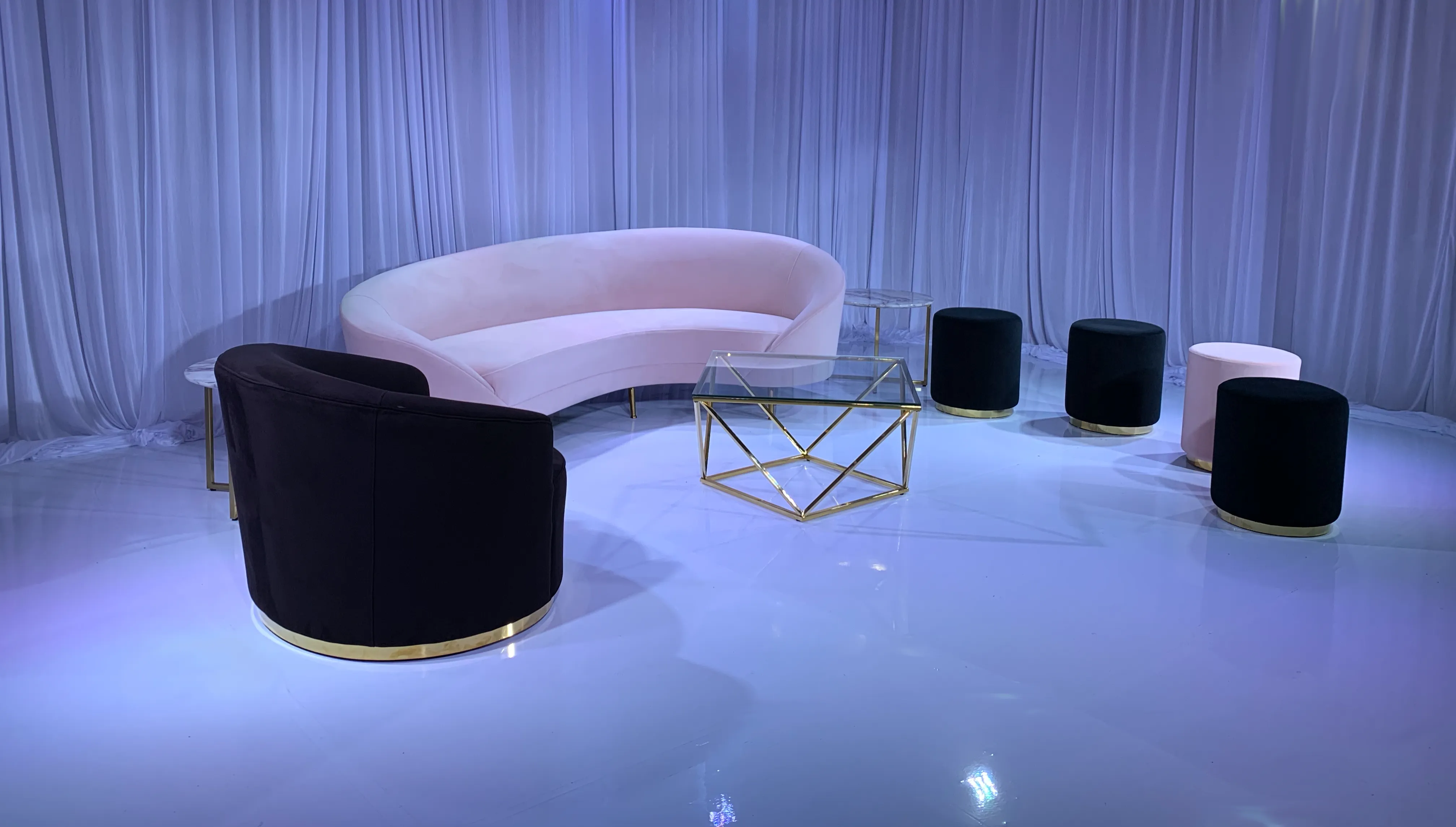 MONACO SOFA GROUPING 3 - BLUSH